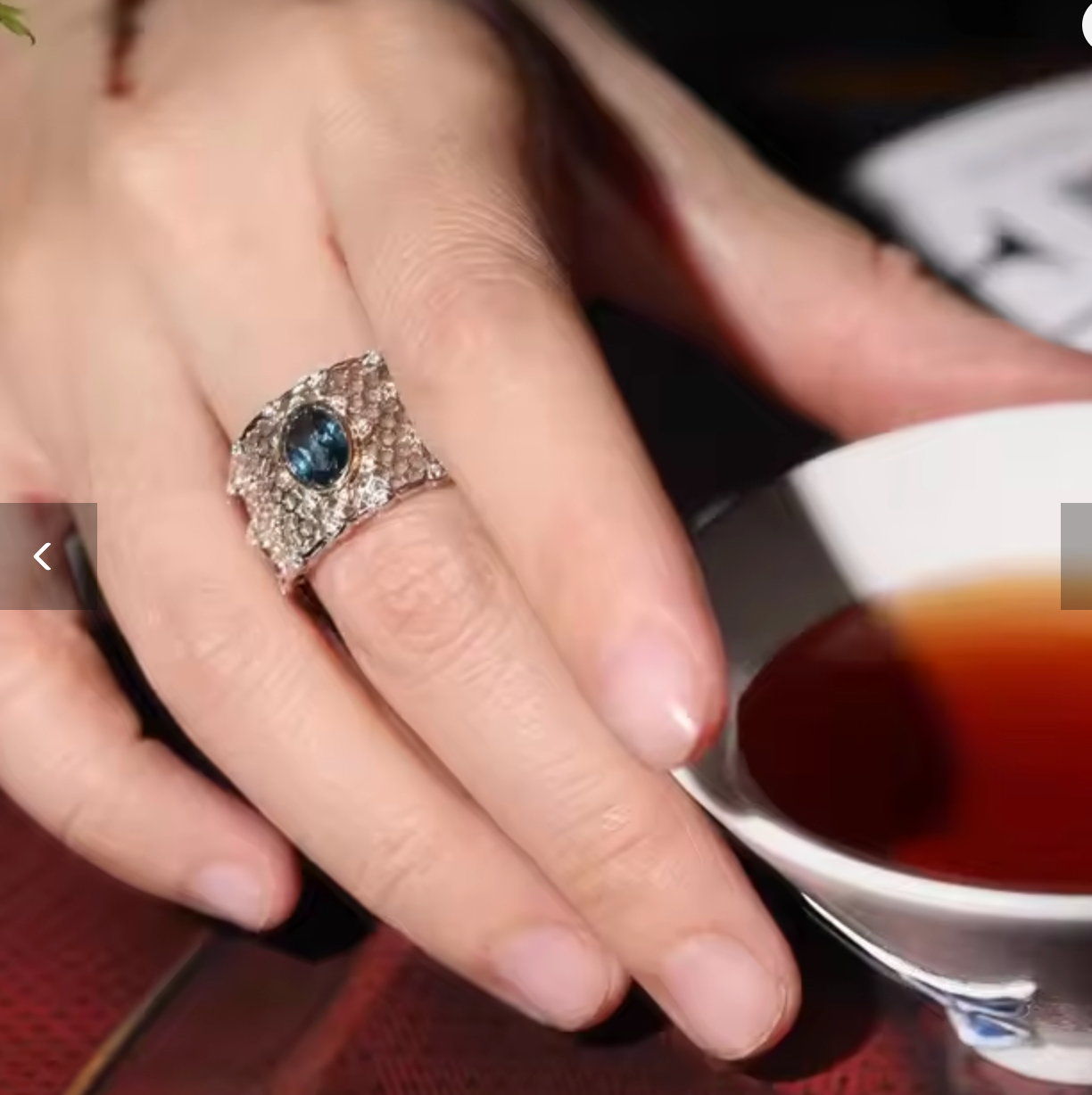 925 Sterling Silver Topaz Ring