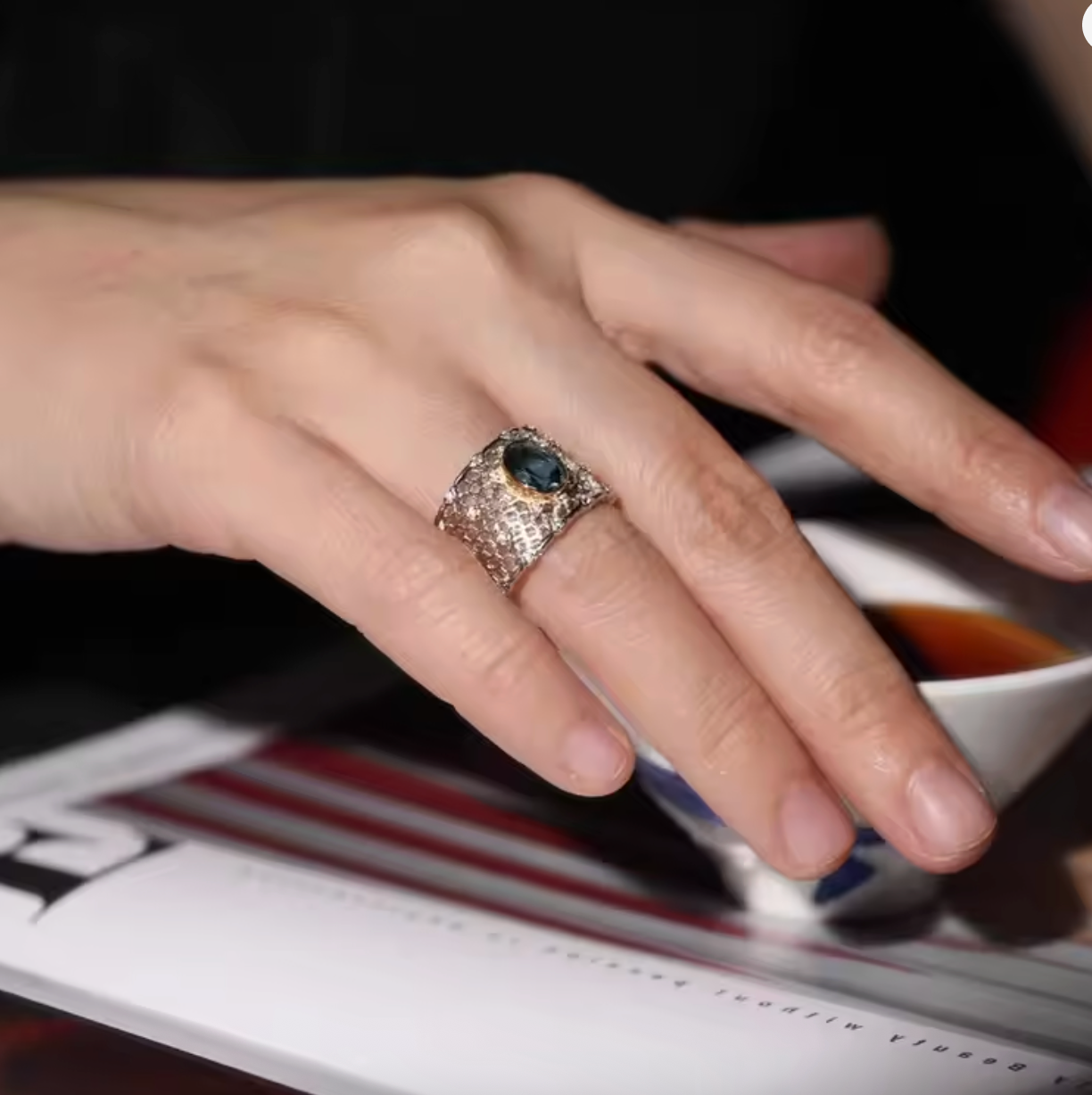 925 Sterling Silver Topaz Ring