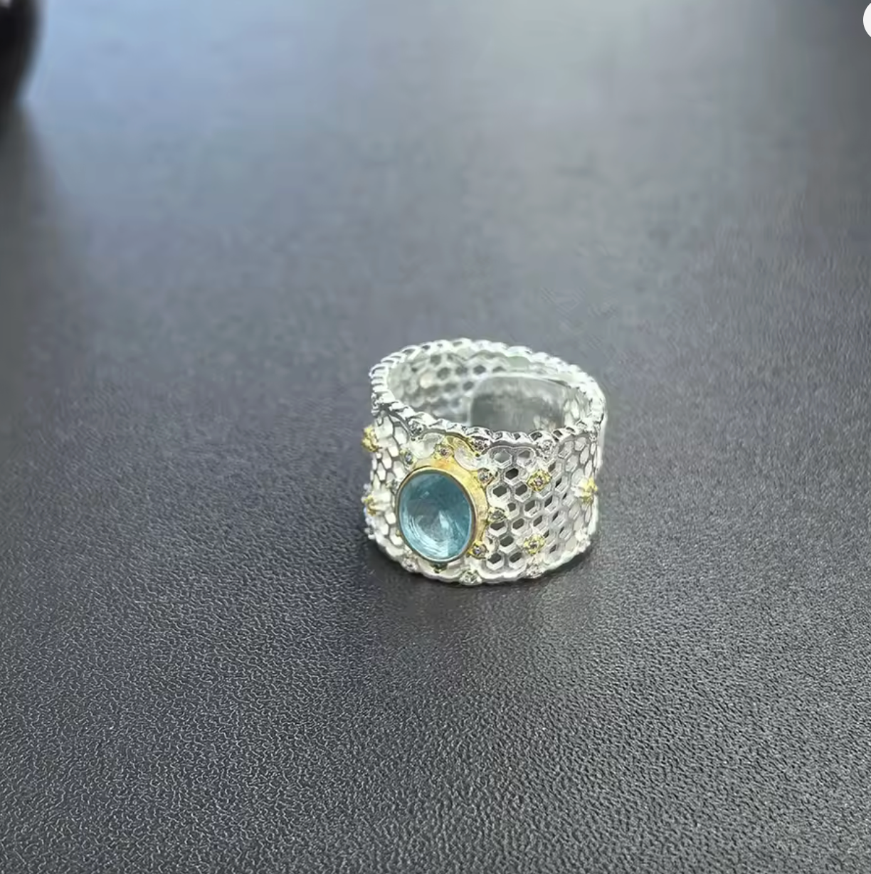 925 Sterling Silver Topaz Ring
