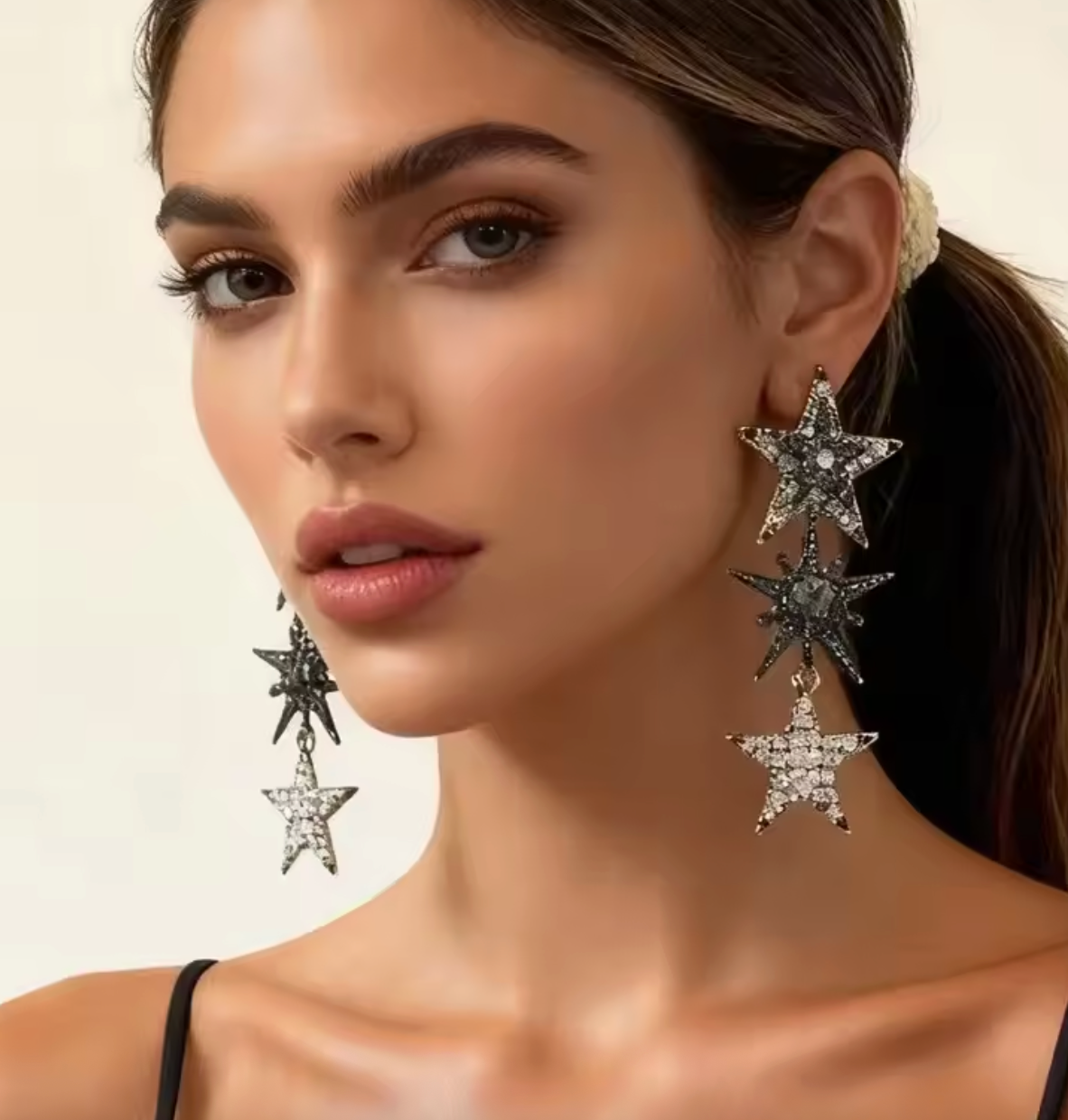 Luxury Letter Pendant Pearl Bow Tassel Earring