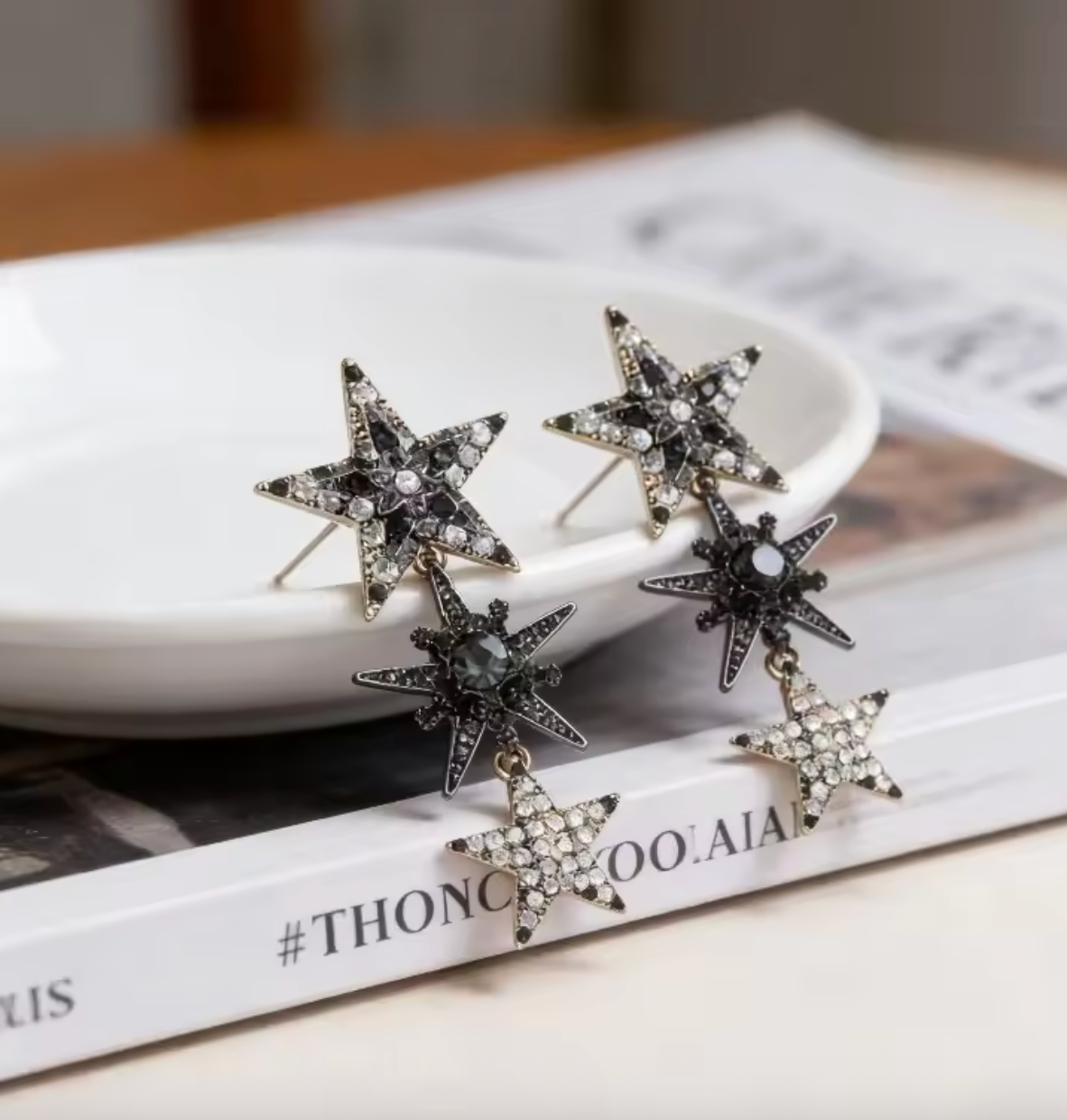 Luxury Letter Pendant Pearl Bow Tassel Earring