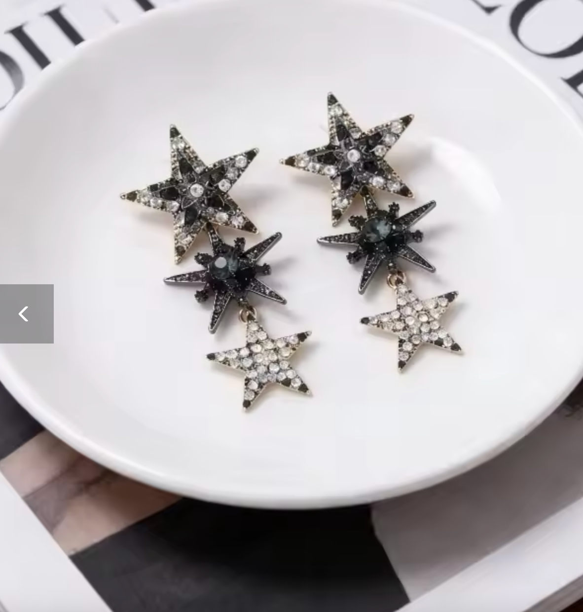 Luxury Letter Pendant Pearl Bow Tassel Earring