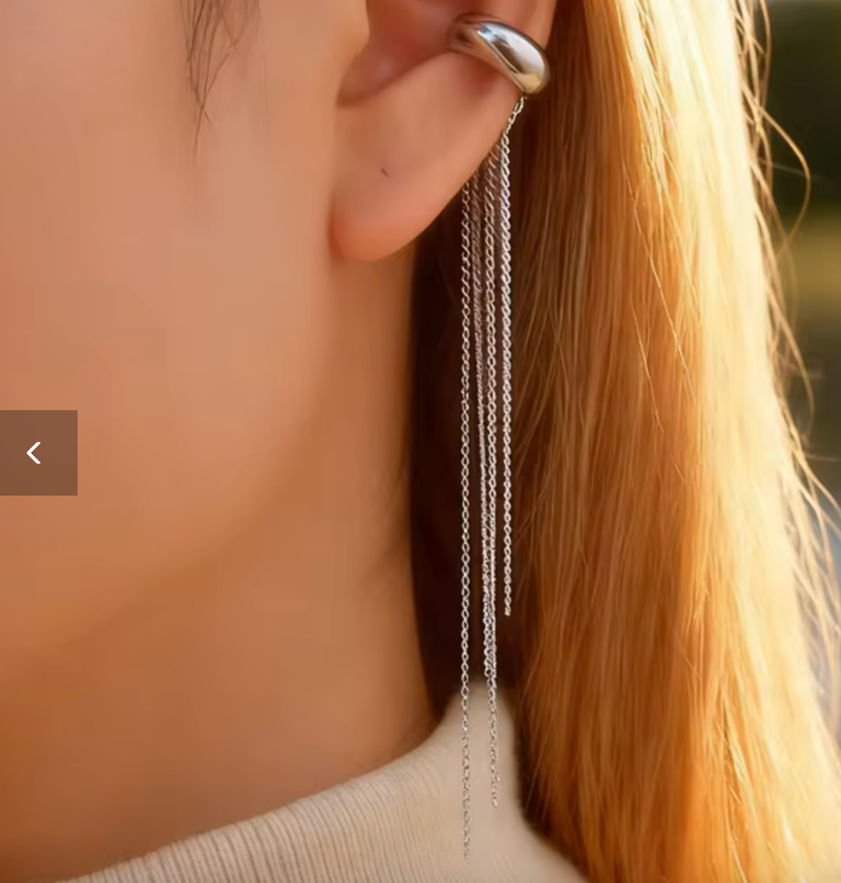 Long Tassel C-Shaped Ear Cuff