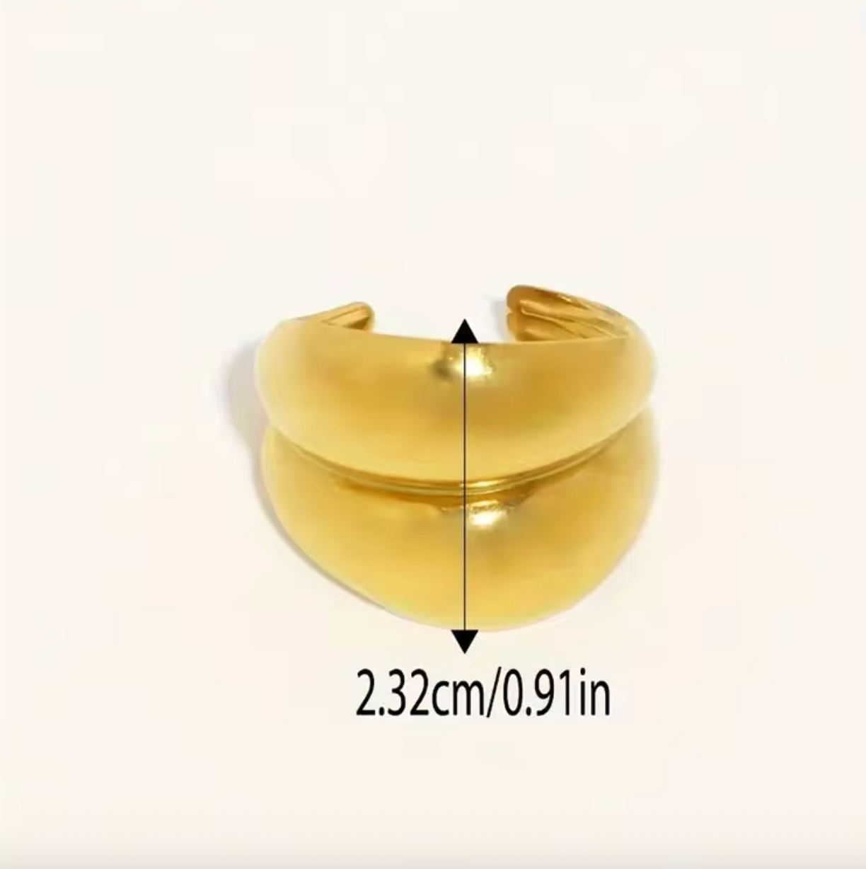 Stainless Steel Double-Layer Geometric Ring